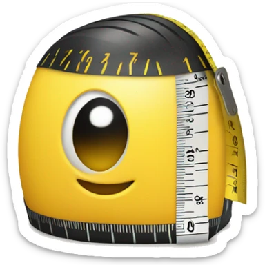 yellow measuring tape sticker