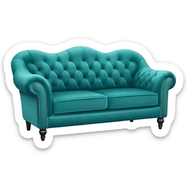 Teal couch sticker