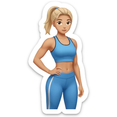 girl working out glutes with shirt on sticker