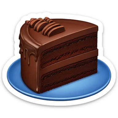 Chocolate cake one piece sticker