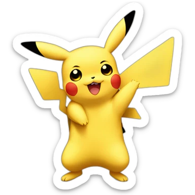Pikachu hug Pikachu sticker