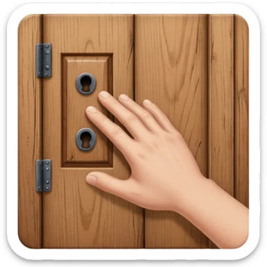 knocking the door sticker