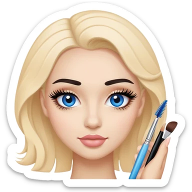 eyebrow and eyelash artist, with a favorite color of blue, loves cosmetics and photography sticker