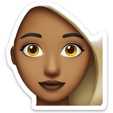 girl with makeup on sticker