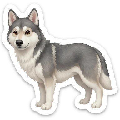 Labrador-Husky-Wolf-hybrid,  full body sticker