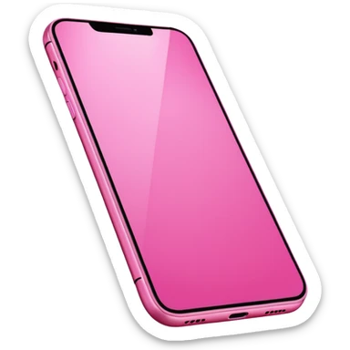 Create me a pink iPhone 17 pro image with the screen. png sticker