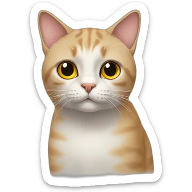 Cat staring sticker