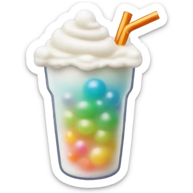 Boba coffe cup sticker