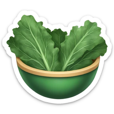 Collard greens in bowl sticker