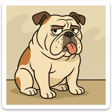 English bulldog  sticker