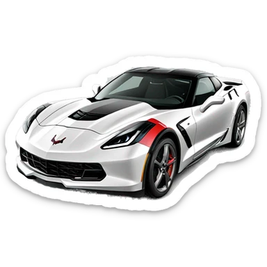 corvette logo sticker