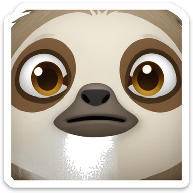 sloth face palming sticker