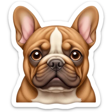 Brown French bulldog  sticker