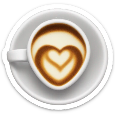 Espresso cup heart foam sticker