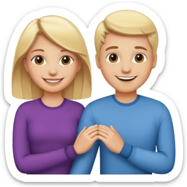 phone wallpaper with blonde couple as wallpaper sticker