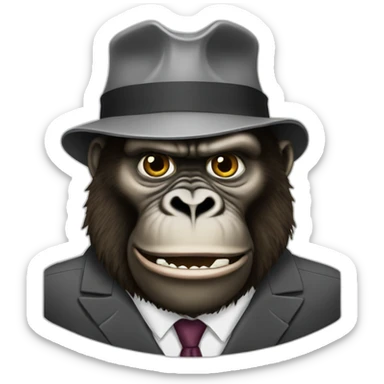 King Kong as a business consultant sticker