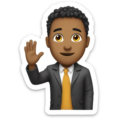 Justin Tredeu saying bye sticker