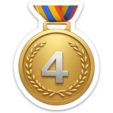 4th place medal sticker