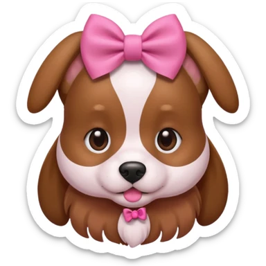 Собака с бантиком  sticker