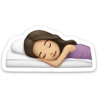 Brunette girl sleeping sticker