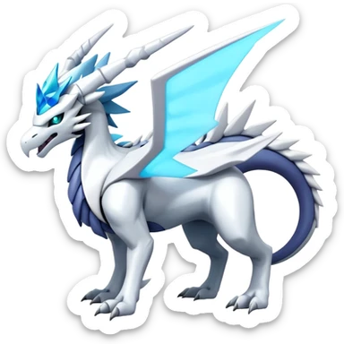 Cyber Suicune-Dialga-Kyurem-Reshiram-Creature, (full body) sticker