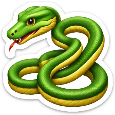 Snake with mustache  sticker