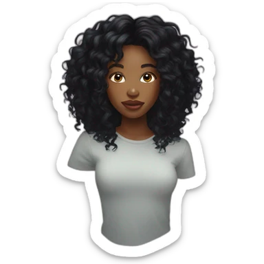SZA black hair sticker