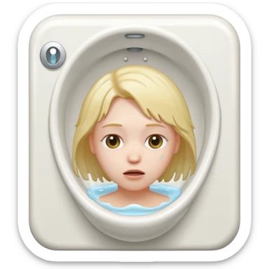 A head in a toilet sticker