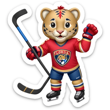 Florida Panthers hockey mascot sticker