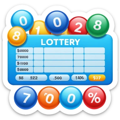 Create 1 blank lottery coupon, clean and colorful, with different header colors and simple grid sections. No numbers, no text sticker