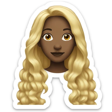 Black woman with Blonde long hair woman  sticker