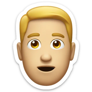 Emoji with thinking bubble above head sticker