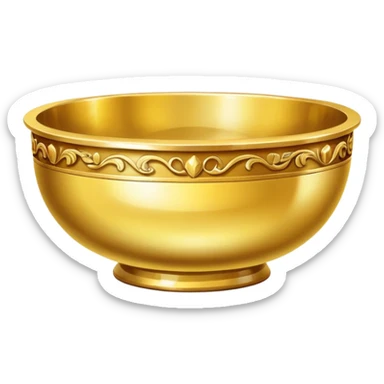 simple gold bowl sticker
