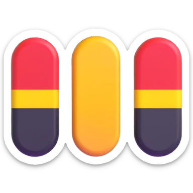 pause button emoji for a frantic game, featuring two bold vertical stripes as the pause symbol, energetic, dynamic, vibrant colors, sense of urgency sticker