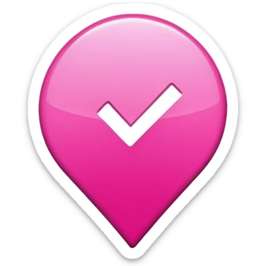 pink check mark sticker