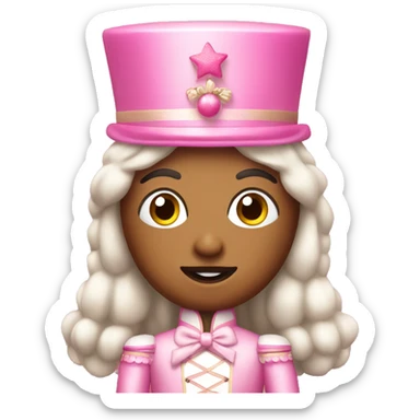 Pink nutcracker with sugar pop sticker