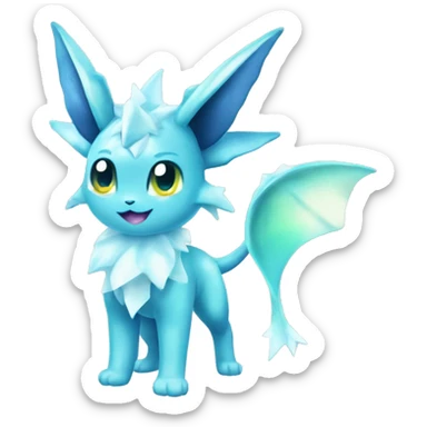 Kawaii Gorgeous Beautiful Shiny Sparkly Vaporeon-Glaceon-Pokémon full body sticker