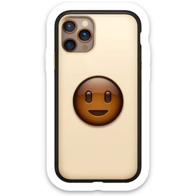 Iphone 16 Pro Color Cream and dark brown sticker