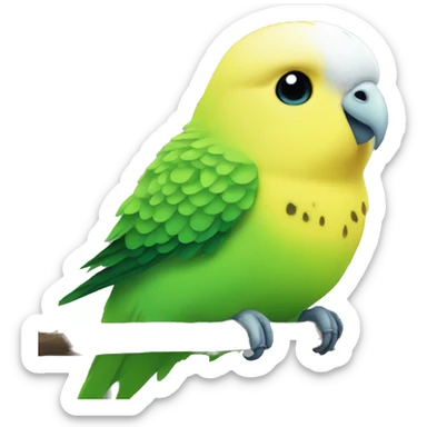 green yellow budgie sticker