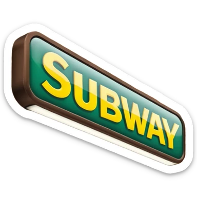 subway restrunt  sign sticker