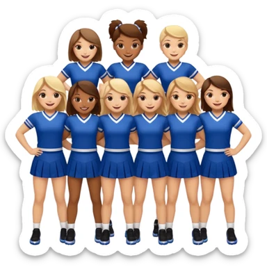 create an emoji of 3 cheerleaders together sticker