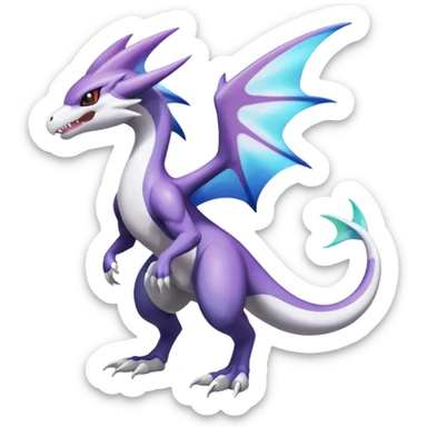 Shiny Noivern-Latios-Marowak-Lugia-Fakémon-hybrid-creature (full body)  sticker