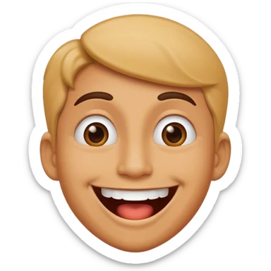 Funny face smile joke sticker