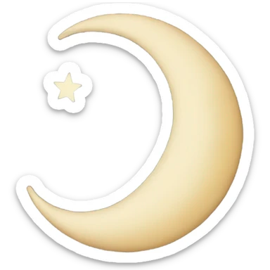 crescent moon sticker