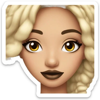 Coquette girl makeup sticker