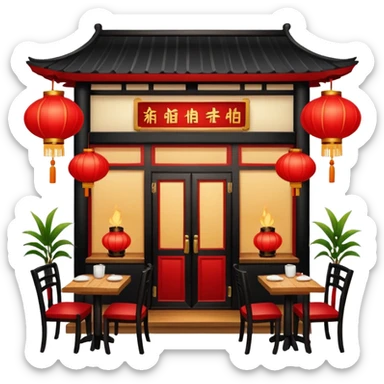 Chinese restaurant. sticker