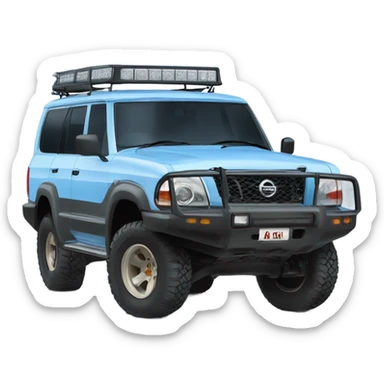 4WD baby blue Nissan patrol gq  sticker