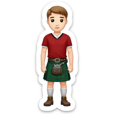 A man in a kilt sticker