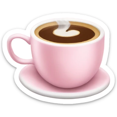 Light pink coffee sticker