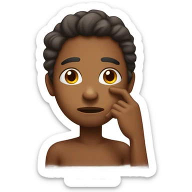 Brown person upset Face Palm  sticker